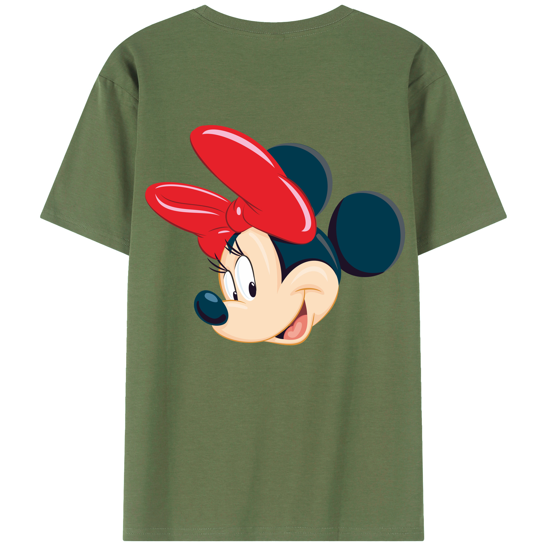 ミッキーマウス Mickey Mouse 綿100％ メンズ半袖Tシャツ（バックプリント） 通気性